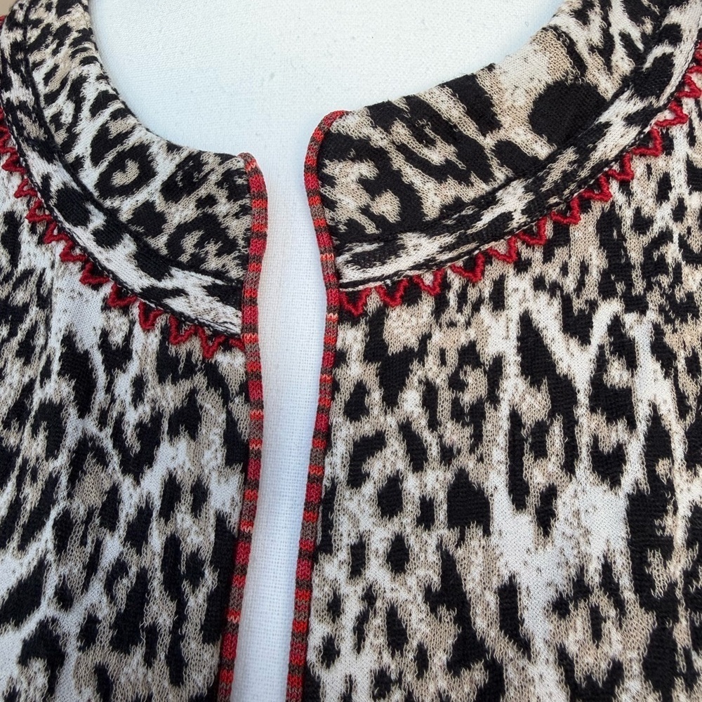 Marc Cain Luxury Leopard Knit Jacket | Cashmere Blend | EU 38 - Picture 4 of 5